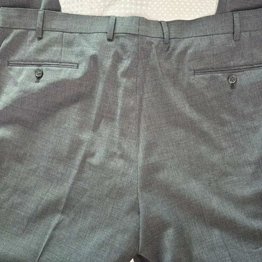 Lauren Ralph Lauren High Performance Wool Dress Pants Mens 40x32 Gray Flat Front